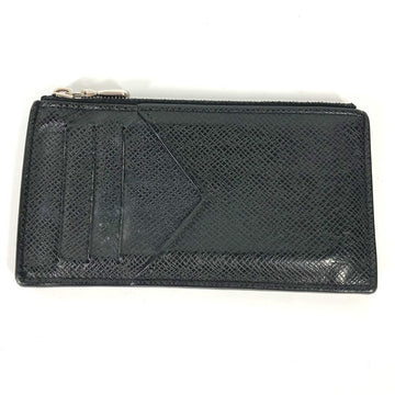 LOUIS VUITTON Coin case M62914 Taiga Leather black Taiga Coin card holder mens Used