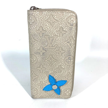 LOUIS VUITTON Long Wallet Purse M81573 Taurillon Clemence Leather beige Taurillon Clemence Climbing Zippy Wallet Vertical mens Used