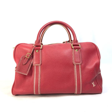 LOUIS VUITTON Boston Duffel bag M95140 leather Red Cariole Women Used
