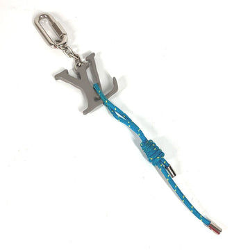 LOUIS VUITTON key ring MP2618  metal Silver Carabiner Portocre LV shape rope mens Used