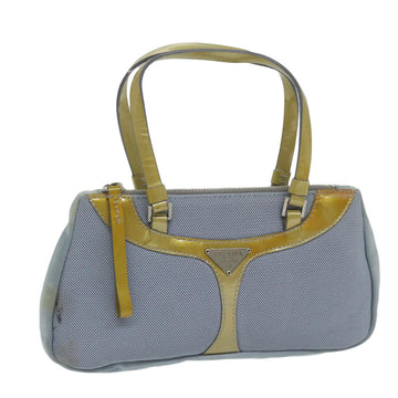 Blue Synthetic Prada Handbag with Guarantee Card Made in Italy