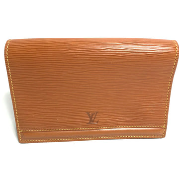 LOUIS VUITTON Pouch M52603 Epi Leather Brown Epi Santure Tilsit Women Used