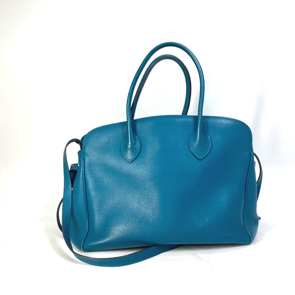 LOUIS VUITTON Shoulder Bag M55023 leather blue Handbag Bag Tote Bag Mira MM Women Used