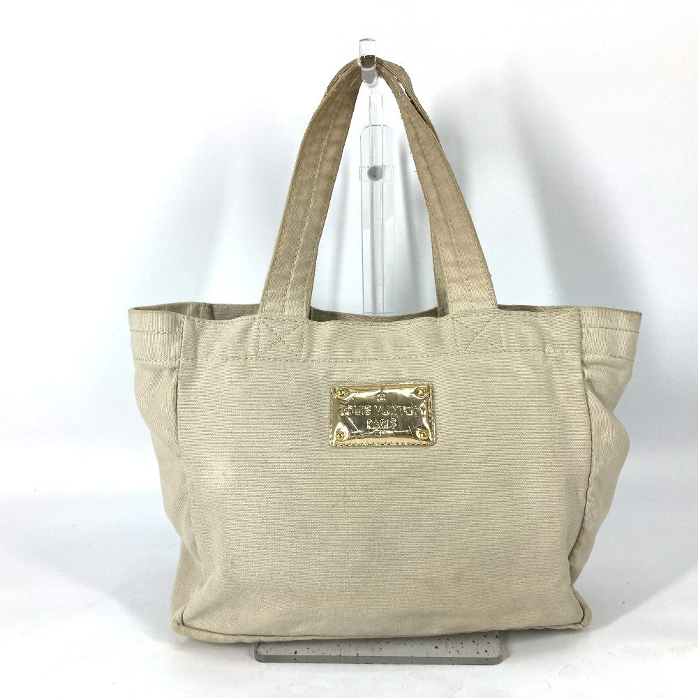 LOUIS VUITTON Tote Bag M95468 canvas beige That's Love LOVE Logo Women Used