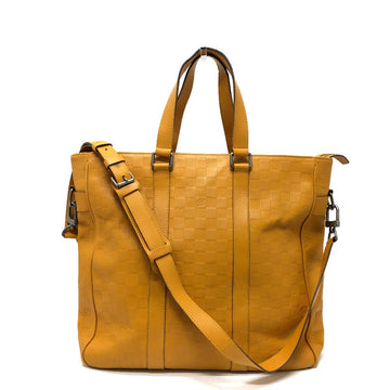 LOUIS VUITTON Tote Bag ‚m41228 Damier Anfini Leather yellow Damier Infinie Tadao mens Used