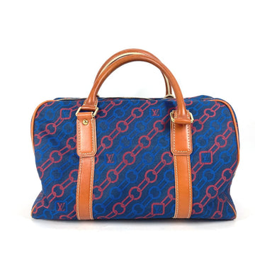 LOUIS VUITTON Boston Duffel bag M95147 Canvas / leather blue Travel goods Travel bags Bags Carryall Ouvea Women Used