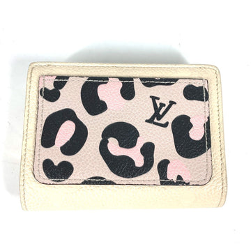 LOUIS VUITTON Folded wallet M80754 Monogram Ann Platt Leather beige Monogram Ann Platt Portefeuille Clare Women Used