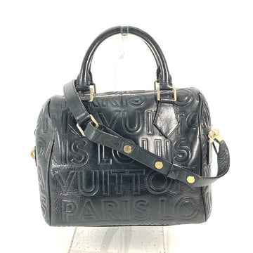 LOUIS VUITTON Handbag M95814 leather black 2008 Limited Edition Monogram Speedy Mini 20 Women Used