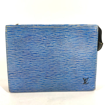 LOUIS VUITTON business bag M54654 Epi Leather blue Epi denim posh toilette mens Used