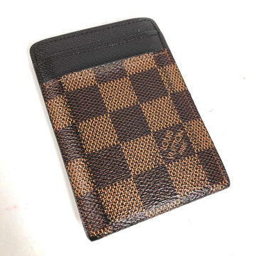 LOUIS VUITTON Card Case N61209 Damier canvas Brown Damier Porte Cartes Pance Women Used