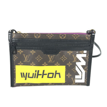 LOUIS VUITTON Shoulder Bag M44641 Monogram canvas Brown Monogram Flat messenger mens Used