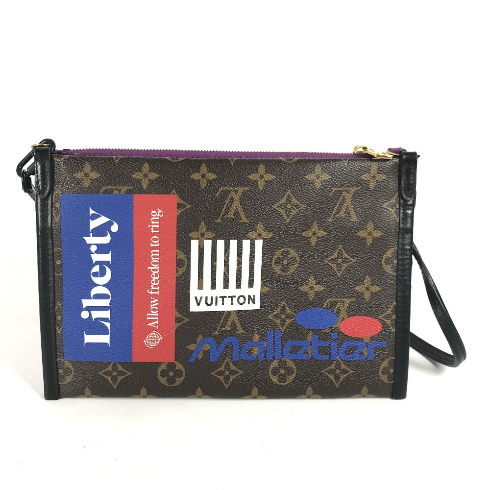 LOUIS VUITTON Shoulder Bag M44641 Monogram canvas Brown Monogram Flat messenger mens Used