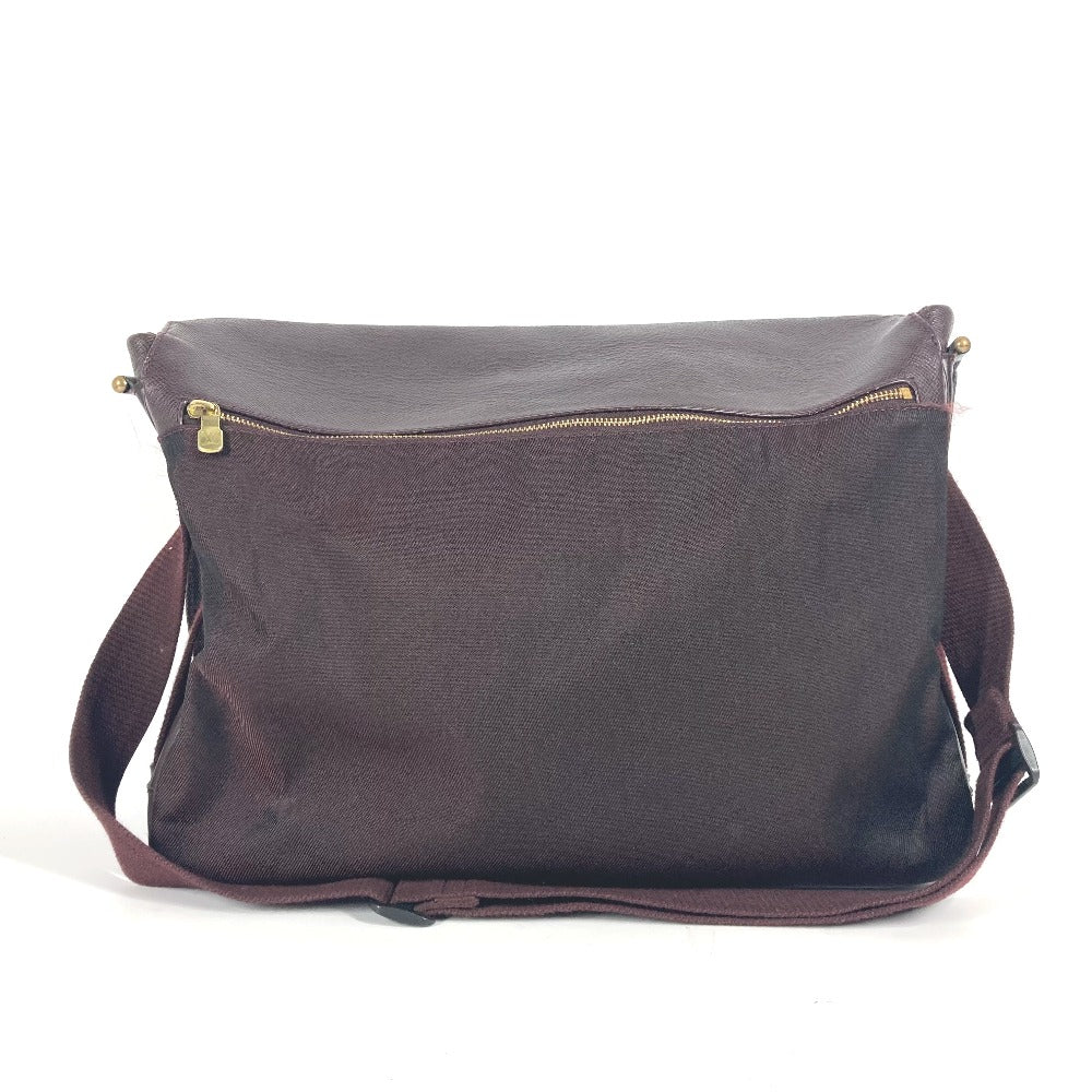 LOUIS VUITTON Shoulder Bag M30166 Taiga Leather, Nylon wine-red Taiga Del Soo mens Used