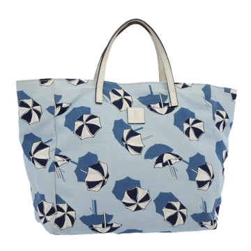 Blue Canvas Hand Bag with Sophisticated Charm