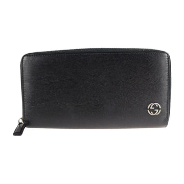 Black Leather Gucci Interlocking G Wallet