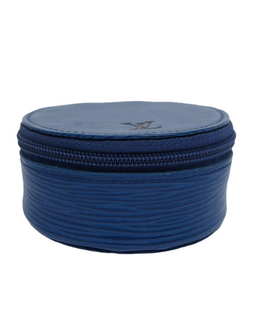 LOUIS VUITTON Epi Leather Jewelry Case Blue