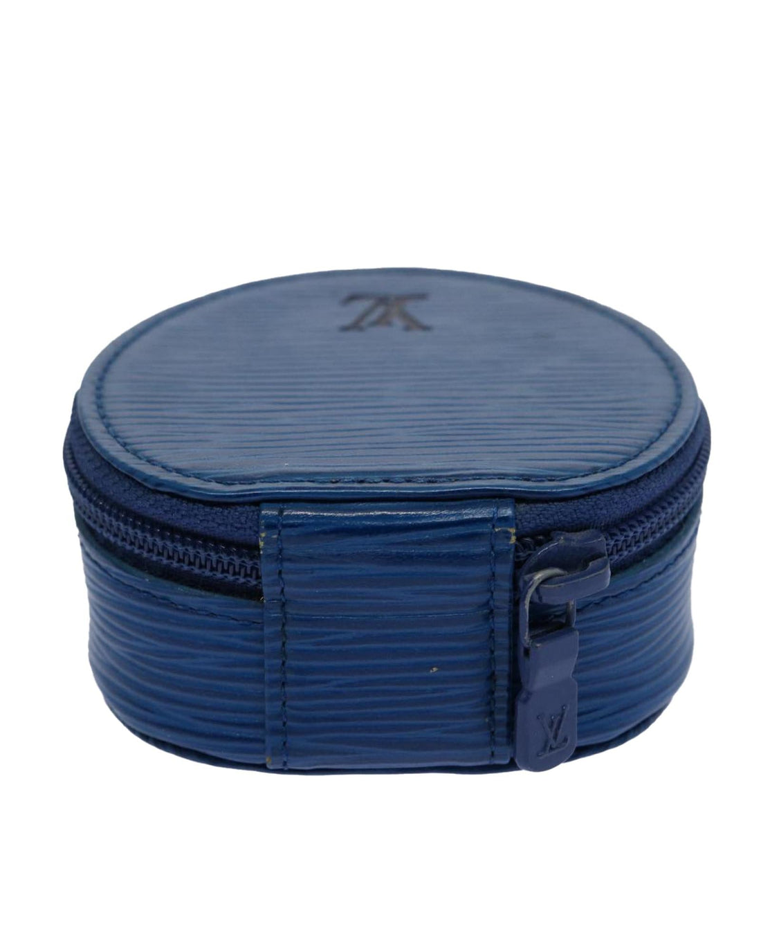 LOUIS VUITTON Epi Leather Jewelry Case Blue