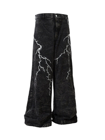 Makersluxe High Street Hip-hop Distressed Washed Jeans - 2185