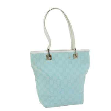 Blue Canvas Shoulder Bag with Distinctive Design