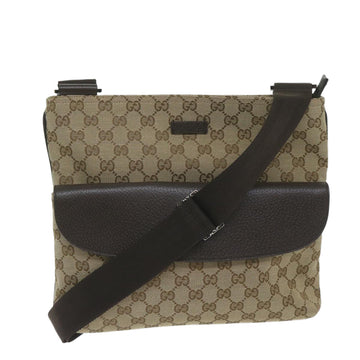 Beige Canvas Shoulder Bag