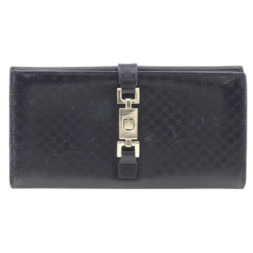 Classic Black Leather Long Wallet with Multiple Compartments and Button Coin Purse