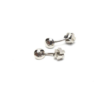 LOUIS VUITTON cuffs steel Silver cuffs mens Used