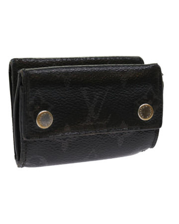 Compact Monogram Eclipse Wallet with Clasp Button and Missing Hook