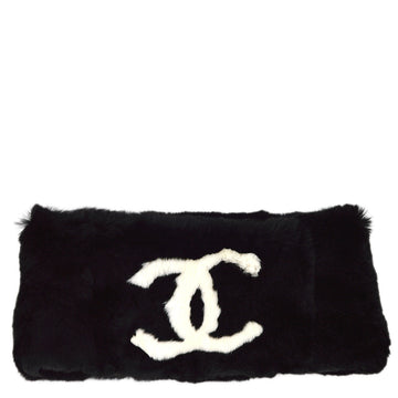 Chanel Fur Shawl Muffler White