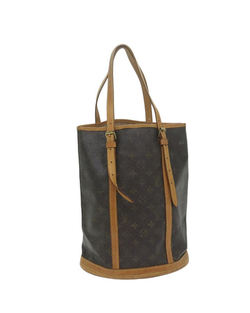 Monogram Bucket Shoulder Bag with Adjustable Strap -