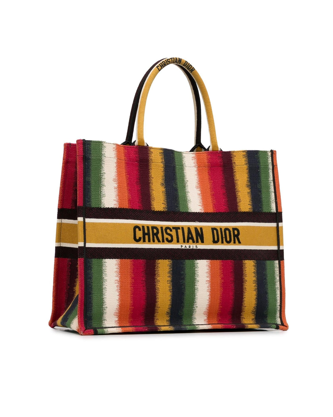 Dior Book Tote Striped Multicolor Canvas Tote Bag