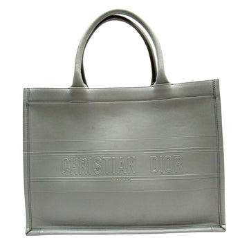 Gray Leather Spacious Tote for Women
