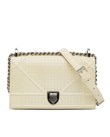 Patent Leather Chain Wallet with Flap Closure