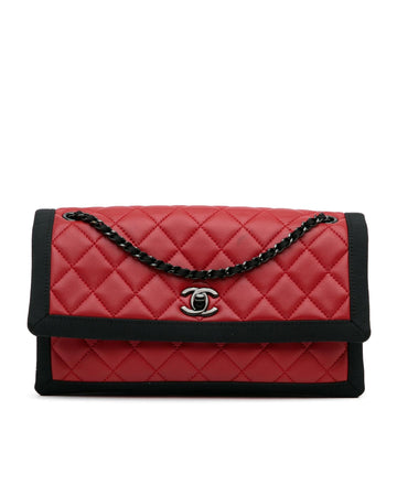 Lambskin Quilted Flap Shoulder Bag