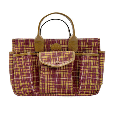 Multi-color Canvas Leather Handbag