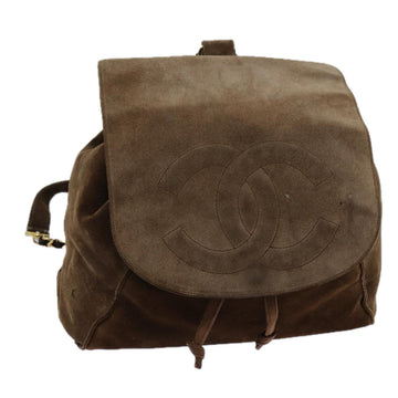 Suede CC Logo Backpack by Luxury Designer