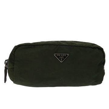 Khaki Nylon Clutch Bag with Sleek Design - Durable and Versatile