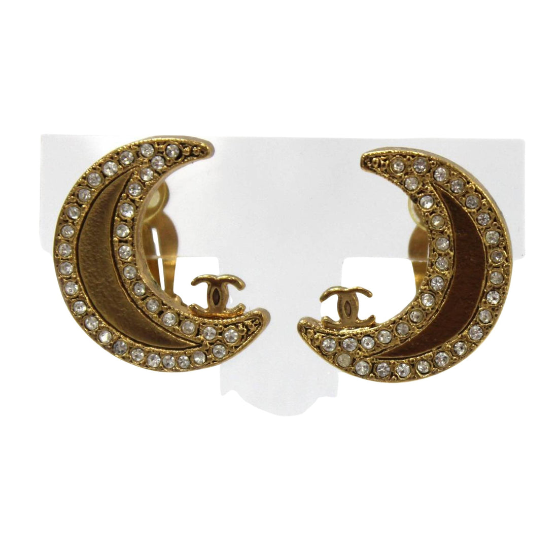 Timeless Gold Coco Mark Clip Earrings by French Designer