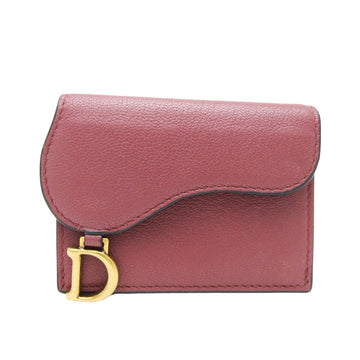 Sophisticated Dusty Pink Leather Tri-Fold Wallet