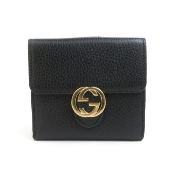 Interlocking G Leather Wallet - Black