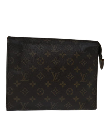 Monogram Canvas Travel Pouch with Zipper Closure