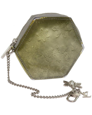 Silver Vernis Coin Purse with Snowflake Pattern
