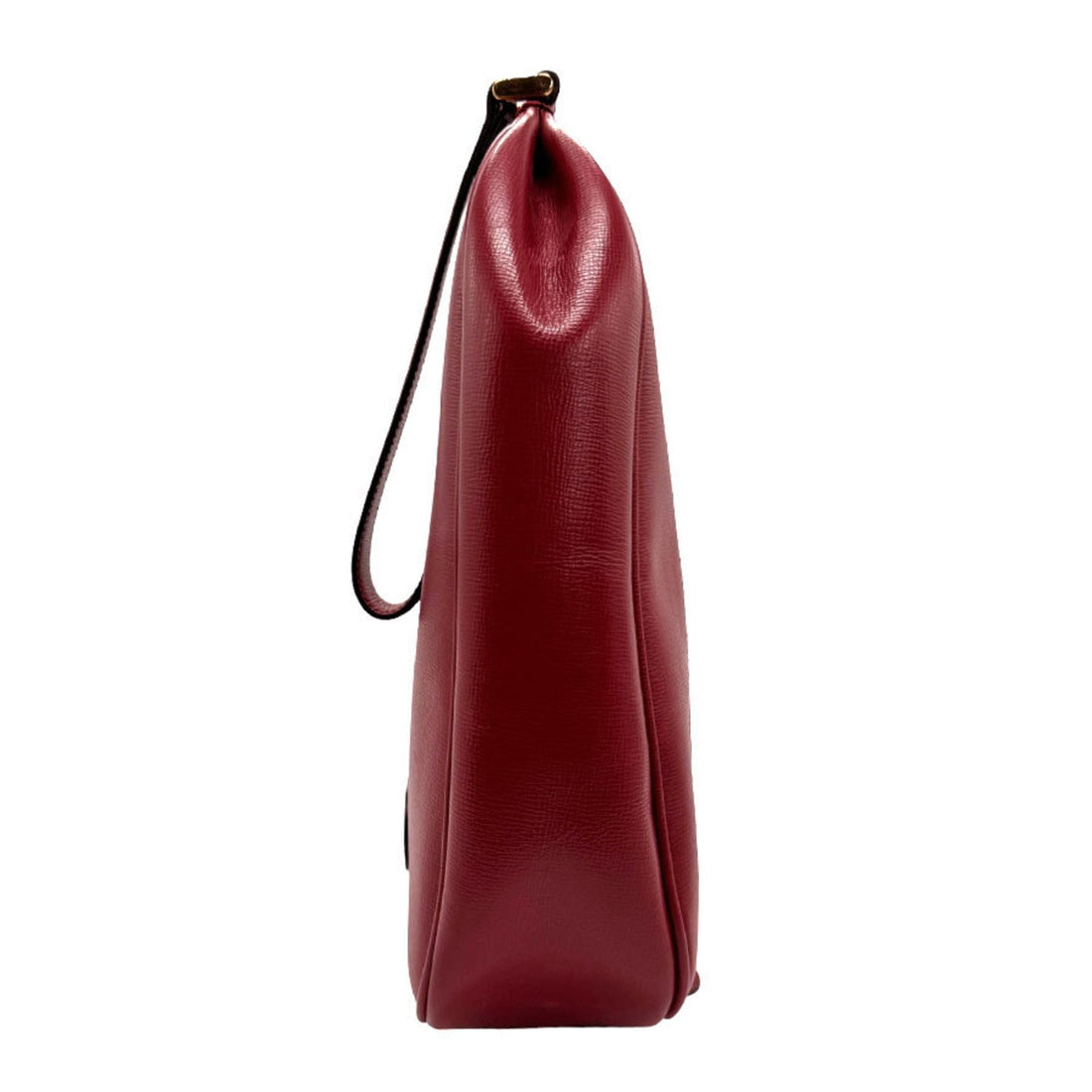 Red Leather Clutch with Dust Bag