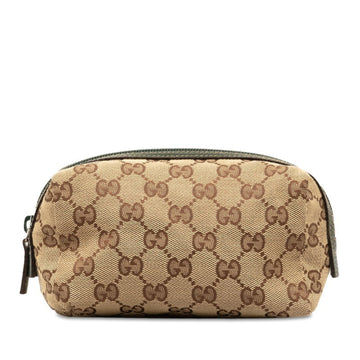 Beige Canvas Zipper Clutch for Women by Italian Designer