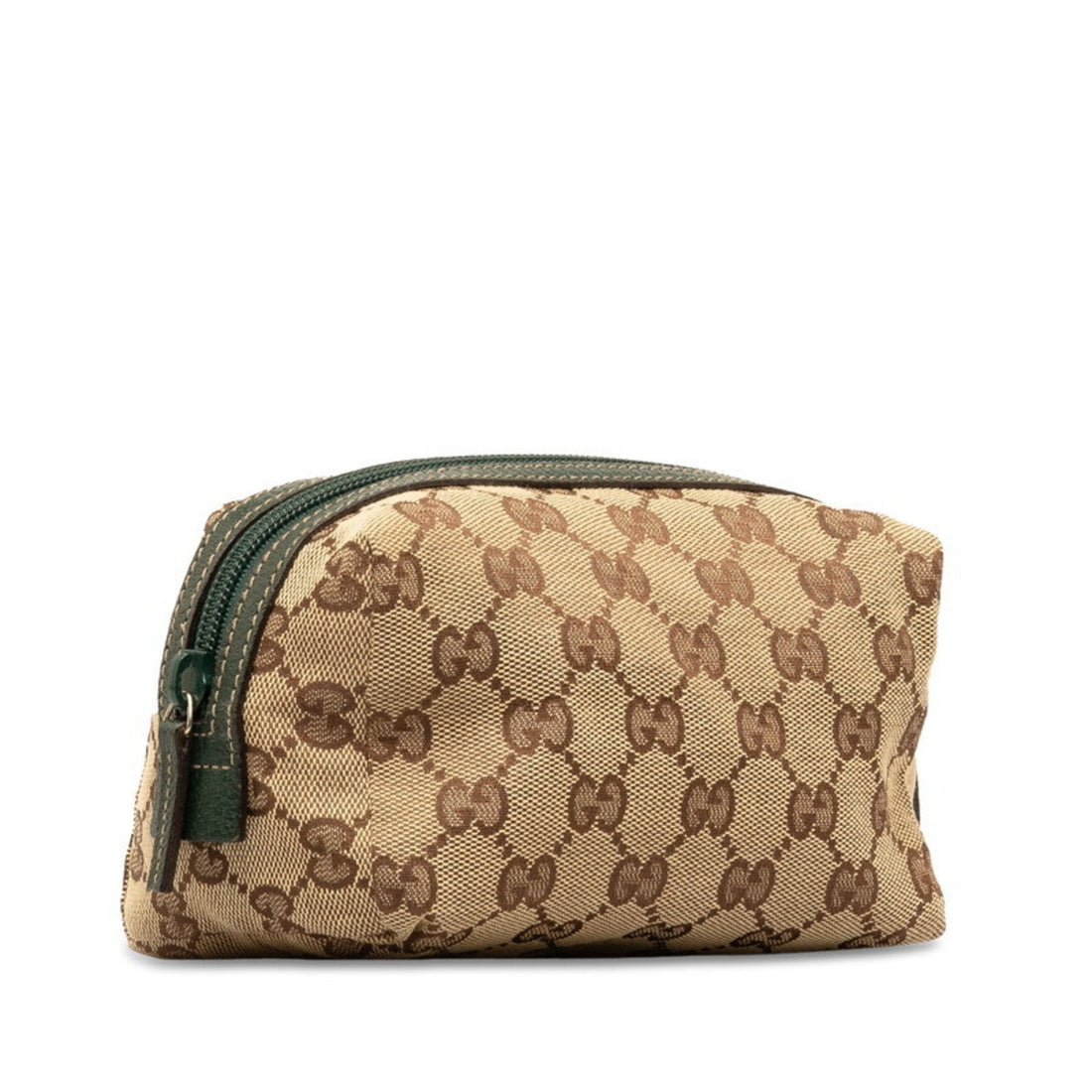 Beige Canvas Zipper Clutch for Women by Italian Designer