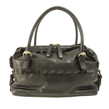 Black Leather Handbag - Italian Craftsmanship