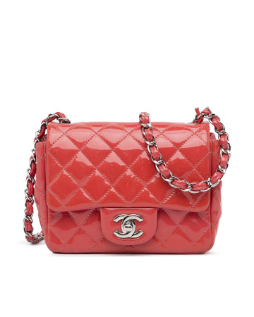 Quilted Patent Single Flap Bag