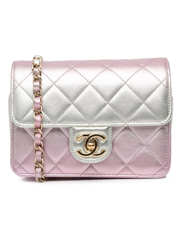 Chanel Mini Flap Bag PinkSilver