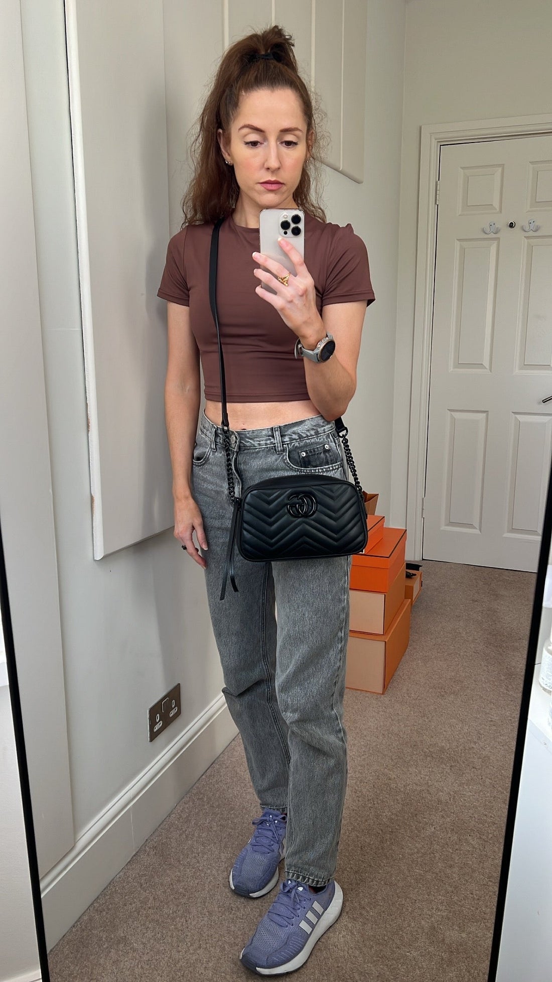 Gucci GG Black on Black Marmont Small Shoulder Bag (RRP £1340)