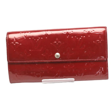 LOUIS VUITTON Long Wallet Purse M93530 Monogram Vernis Pomdamul Long wallet with 2-fold zipper Monogram Vernis Portefeuille Sara Women Used