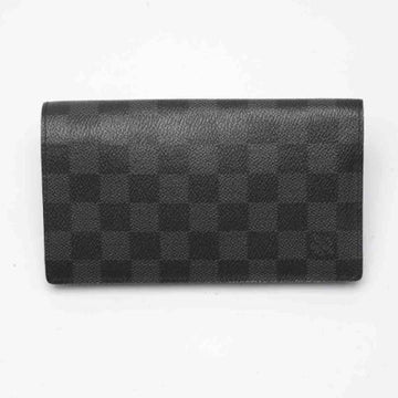 LOUIS VUITTON Long Wallet Purse N63116 Damier canvas Damier Graphite Damier Graphite Portefeuille Columbus mens Used